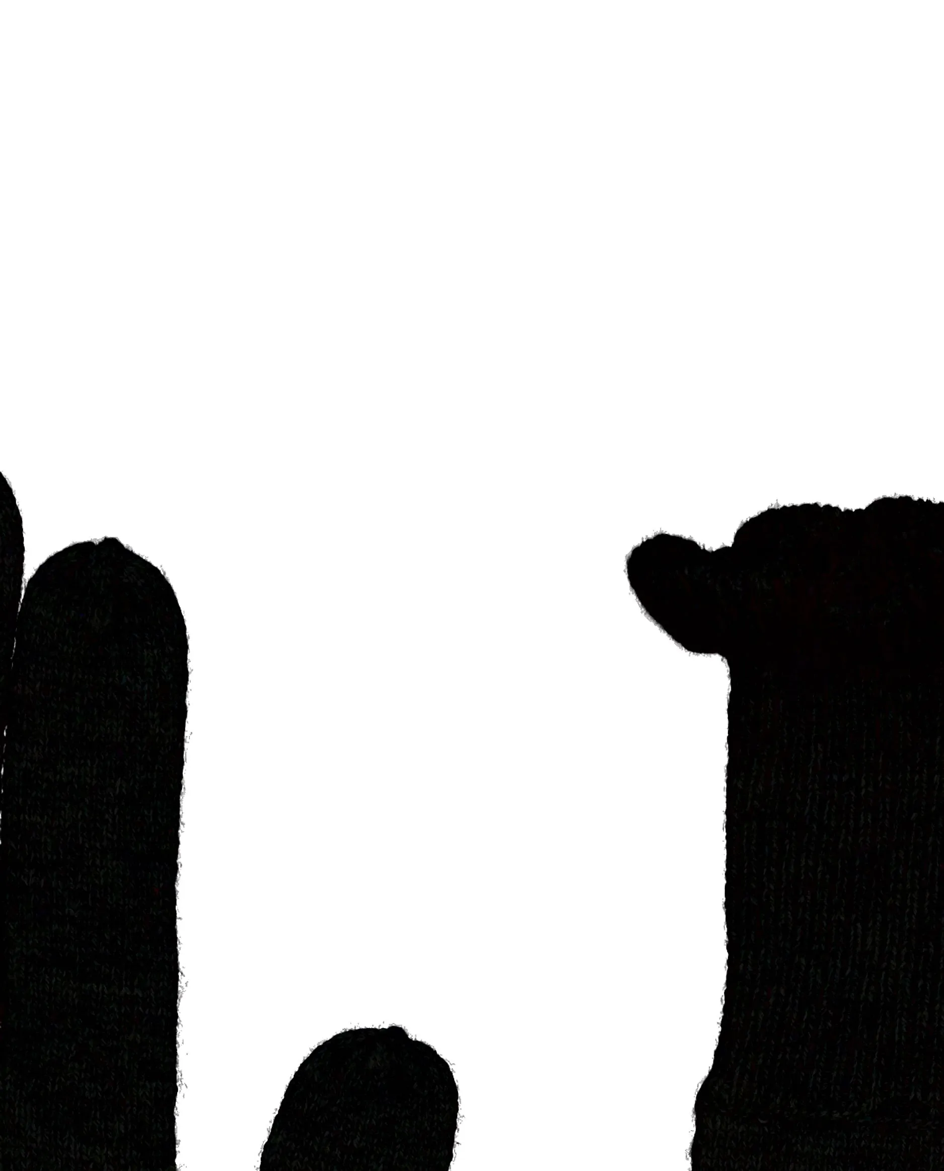 Allude Cashmere Frill Gloves in Black