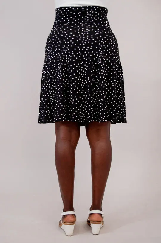 Aly Polkadot Skirt - Black (Blue Sky)