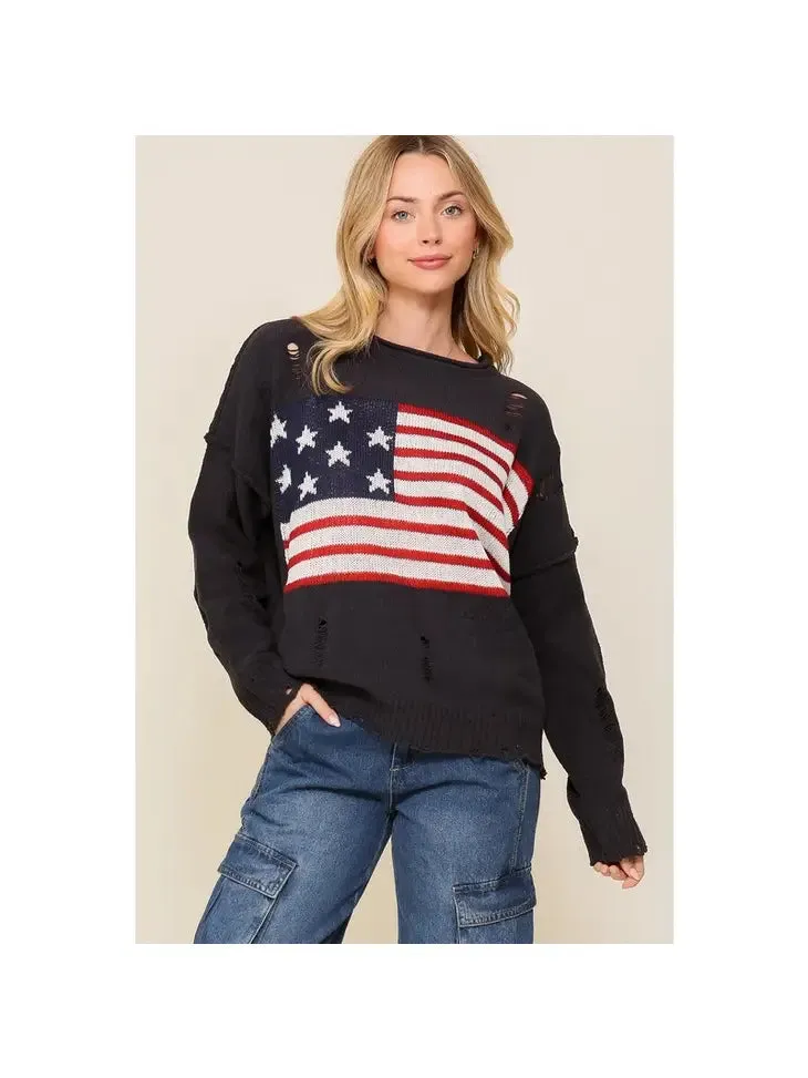 American Flag Sweater