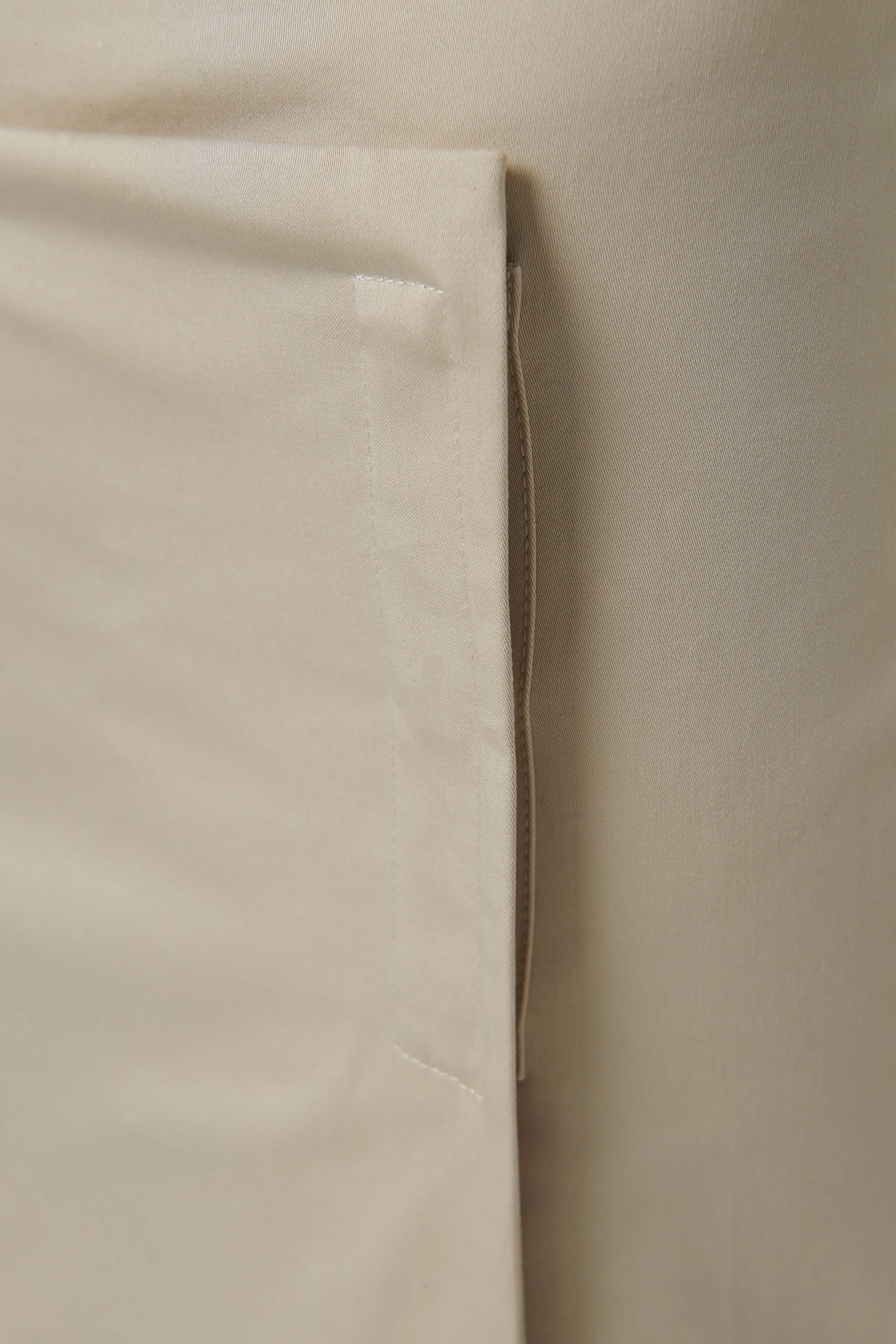 Beige Column Wrap Skirt