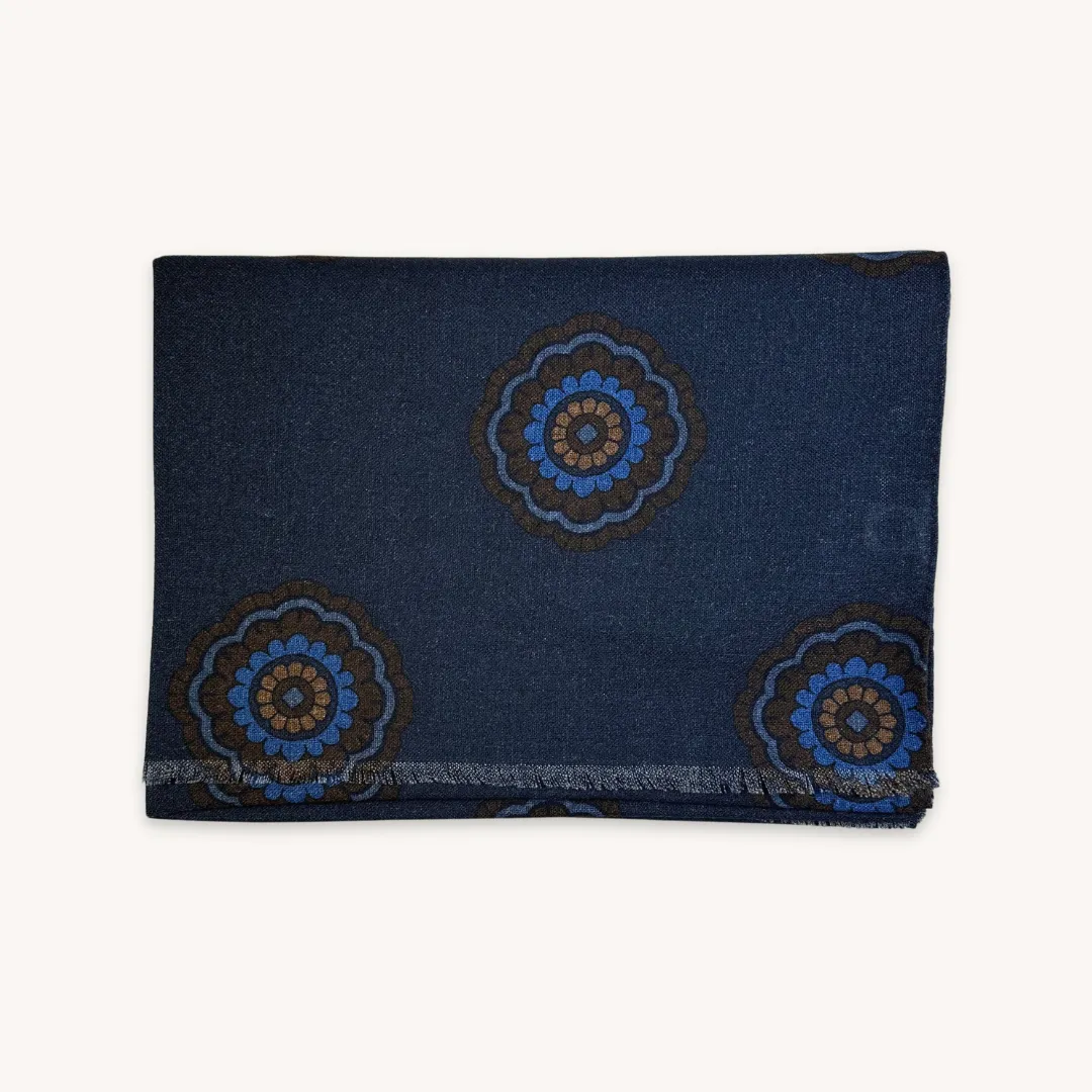 Blue Wool Scarf