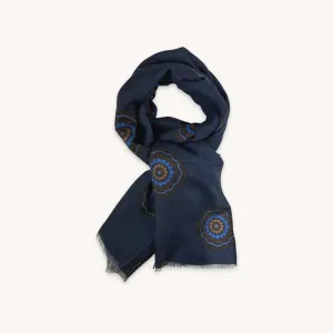 Blue Wool Scarf