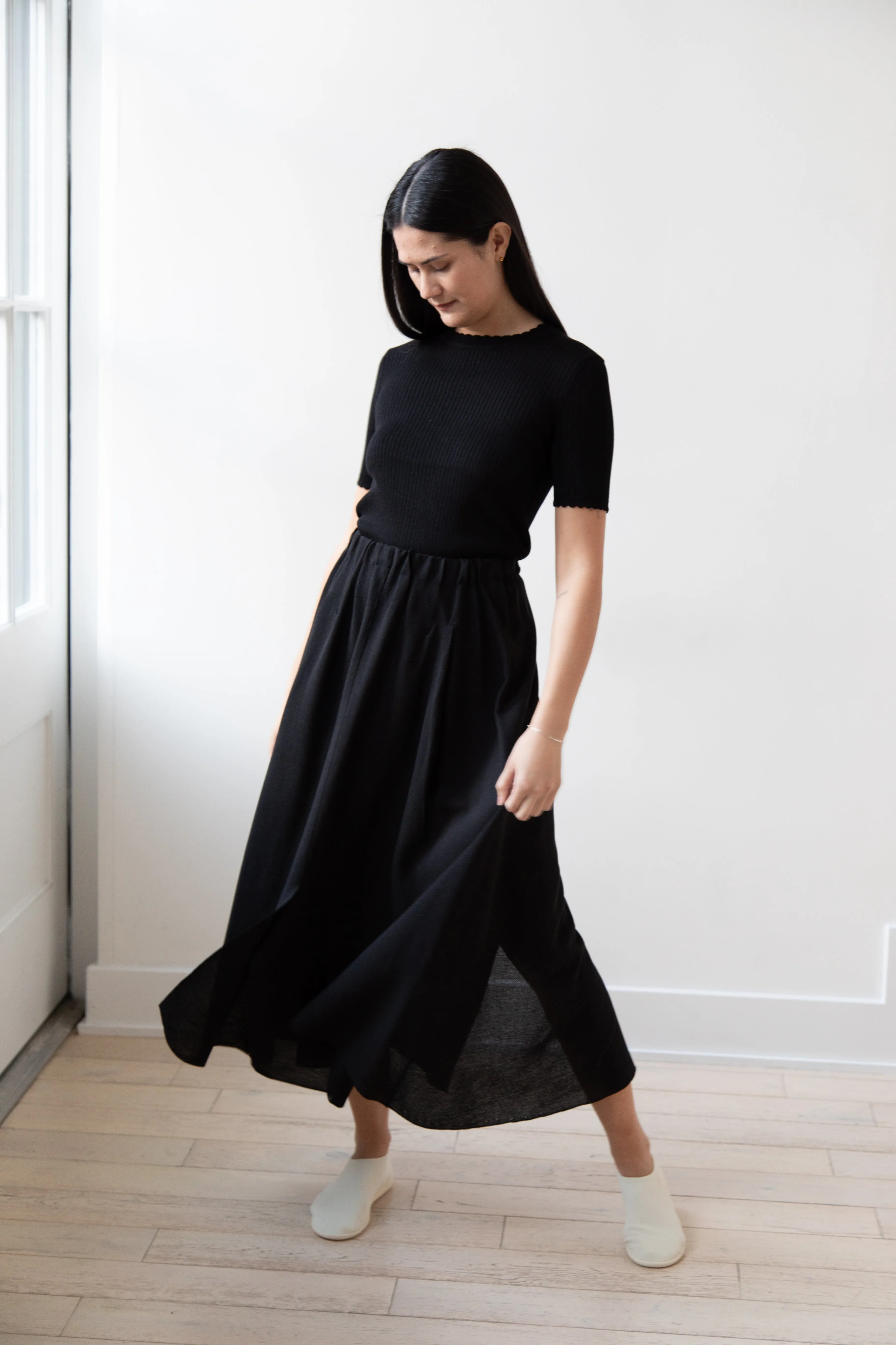 Boboutic | Fly Skirt in Black Silk