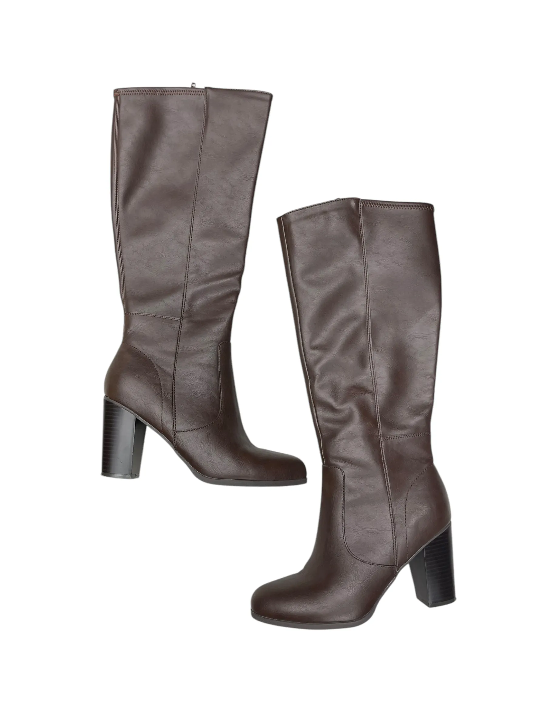 Boots Knee Heels By Style And Company In Brown, Size: 8