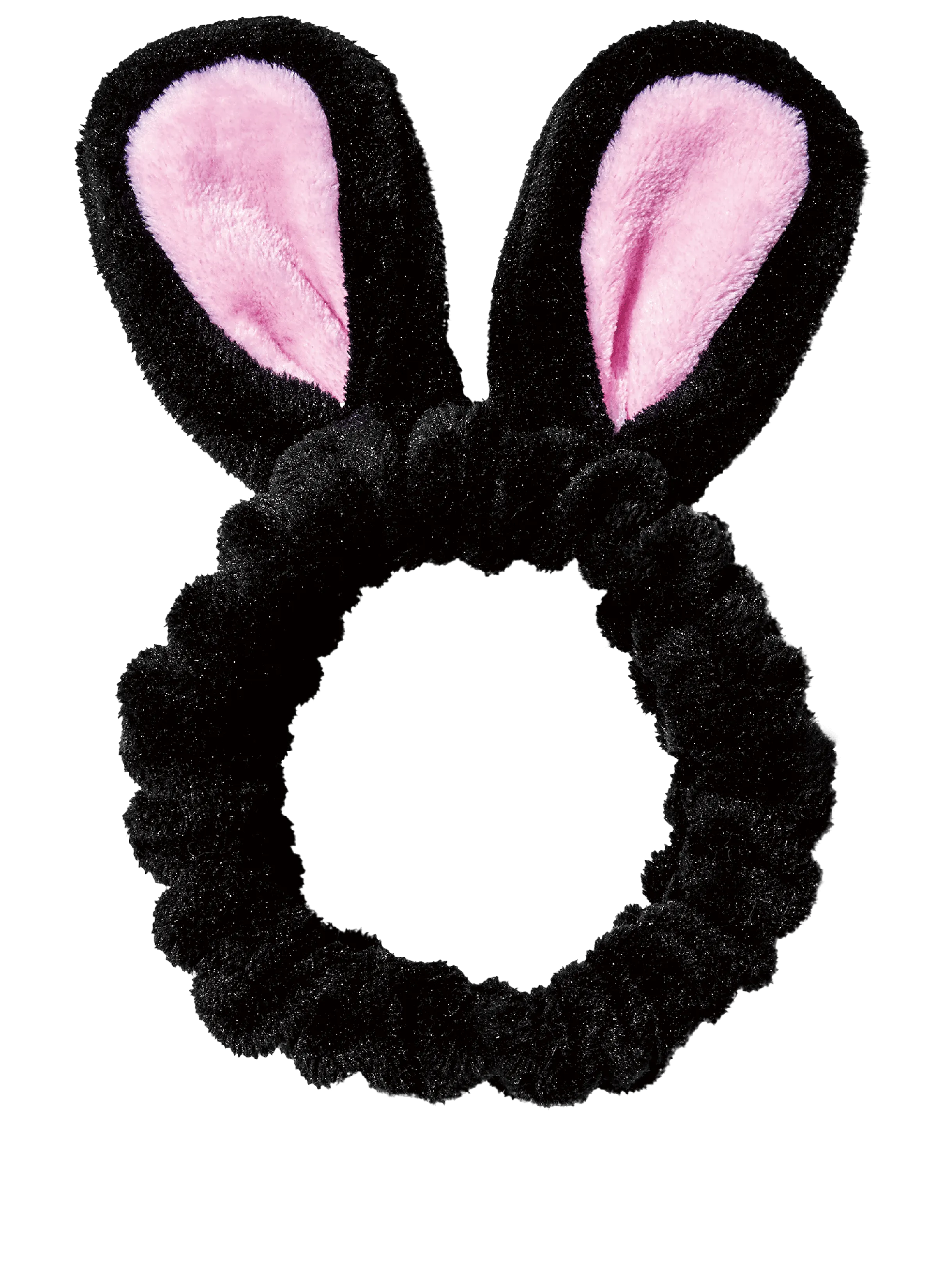 CHASIN’ RABBITS Spa Headband for Washing Face – Black Rabbit | Skincare Headbands Makeup Headband for Washing Face | Black Headband Hair Styling Accessories Face Wash Headband (8.26" X 5.5")