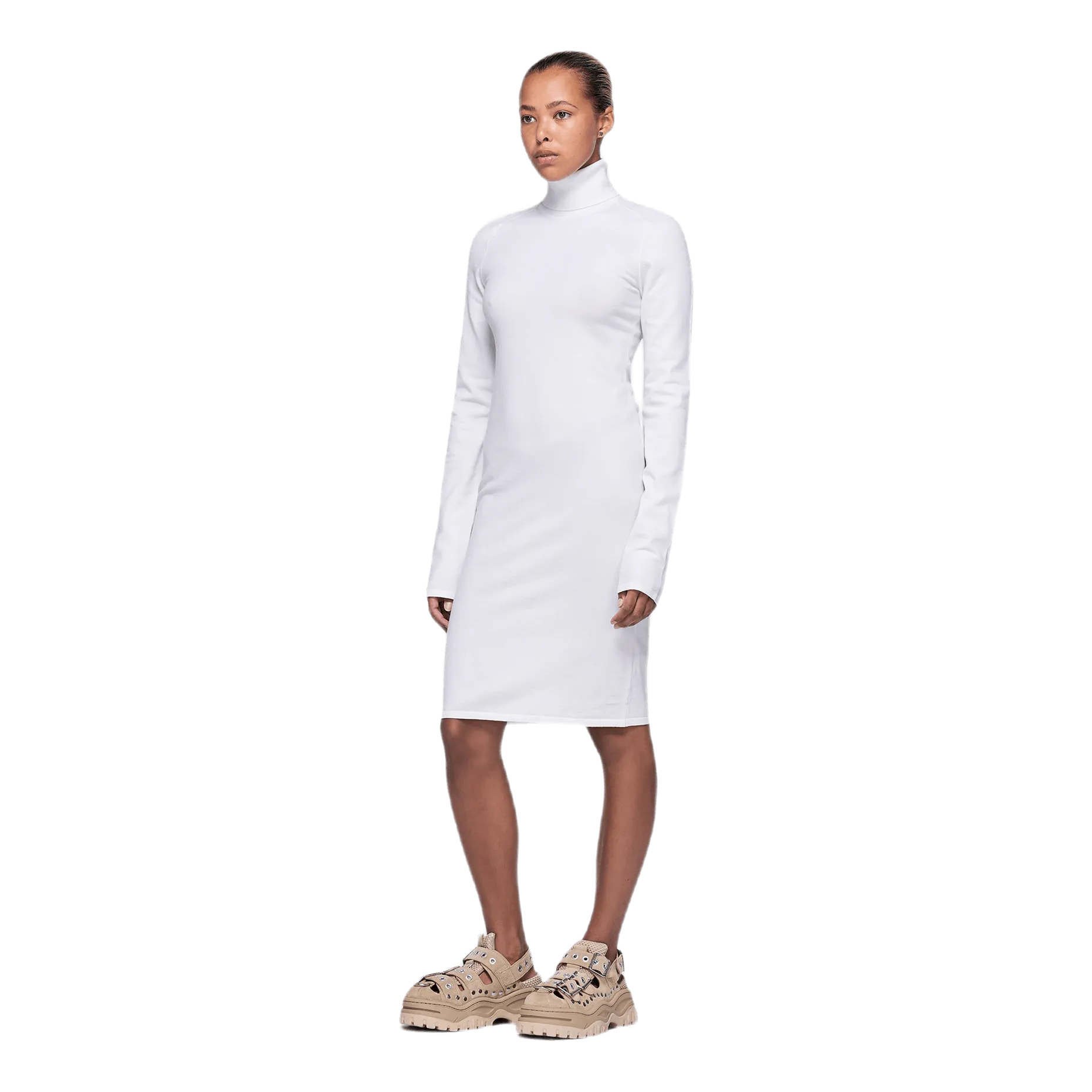 Compact Wool Dress White