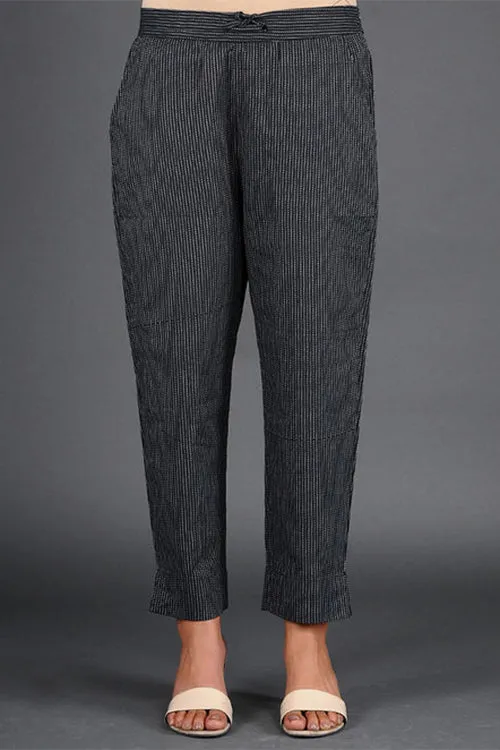 Dharan 'Black Narrow Pant' Black Woven Pants