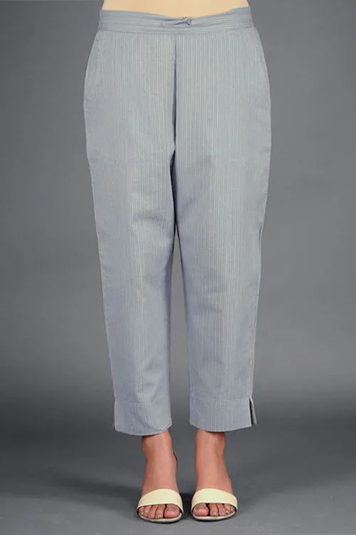 Dharan 'Grey Narrow Pant' Grey Woven Pants