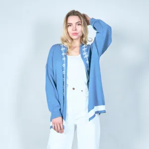 Embroidered open-front cardigan wholesale