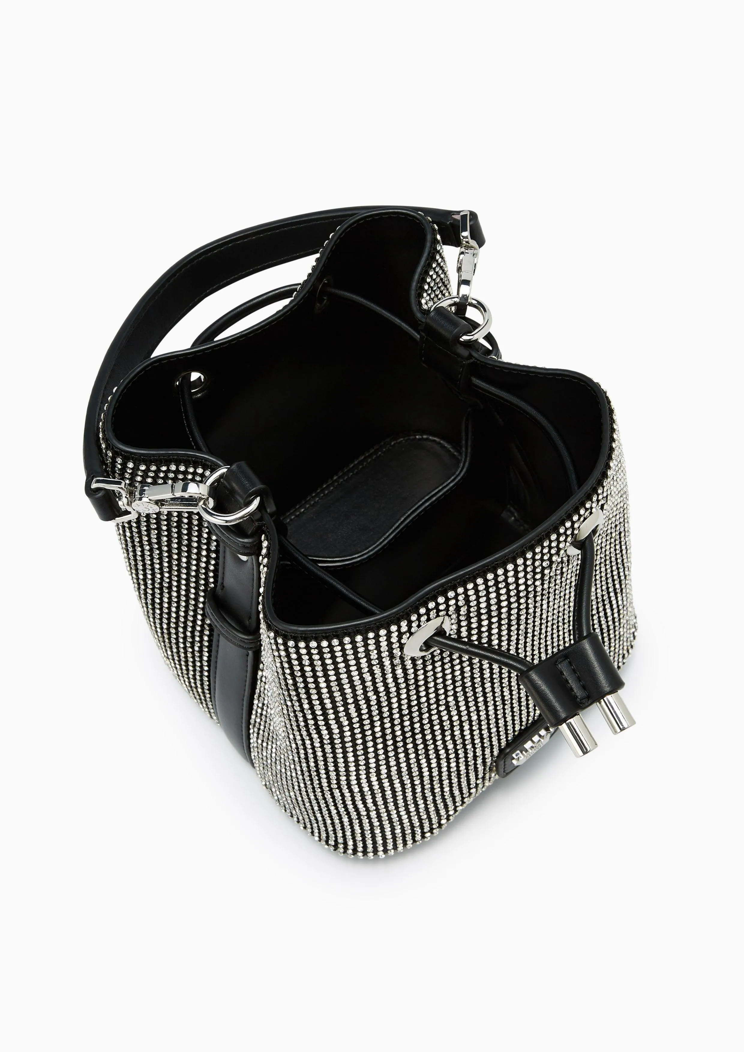 Gareth Crystal Bucket Bag S Black