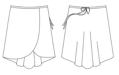 Georgette Wrap Adult Skirt
