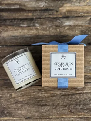 Girlfriends, Wine & Cute Boots Signature 2-Wick Candle