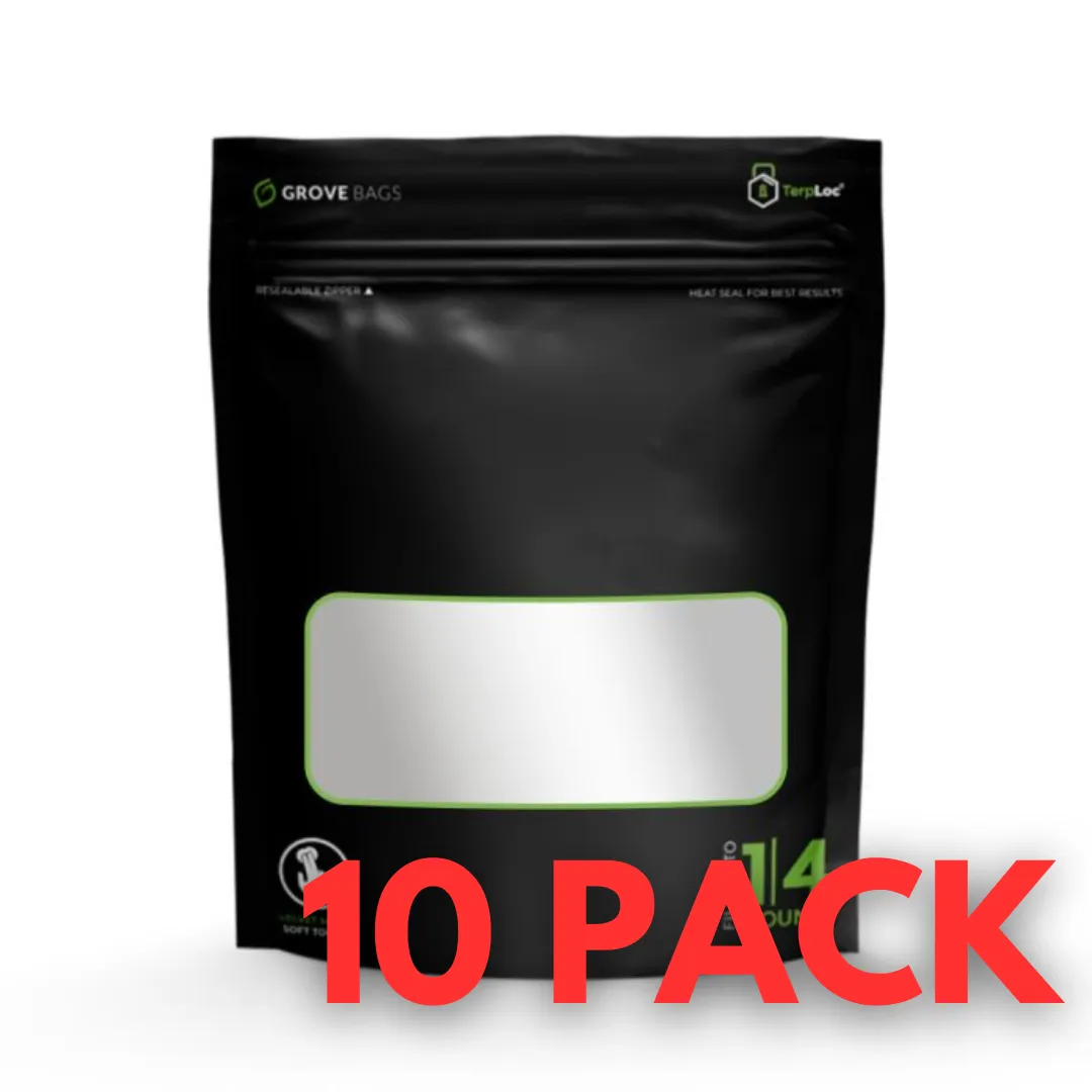 Grove Bags - *SOFT TOUCH* - 4 Ounce Window (115g / Qtr Pound)