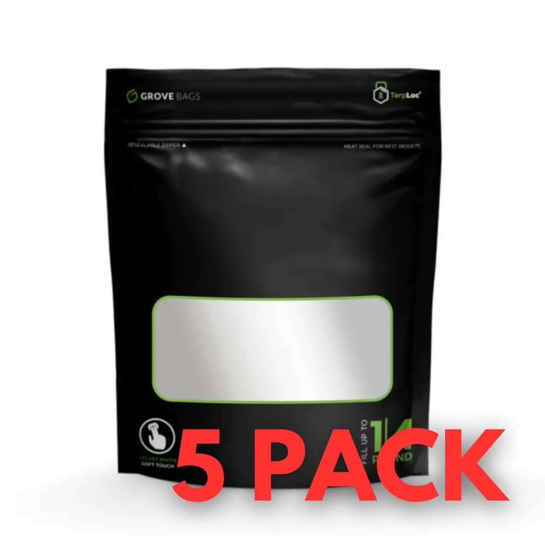 Grove Bags - *SOFT TOUCH* - 4 Ounce Window (115g / Qtr Pound)