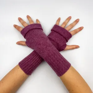 Heather Pink Fingerless Gloves
