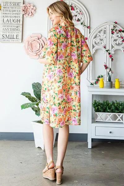 Heimish  Multi Color Floral Open Cardigan Plus Size