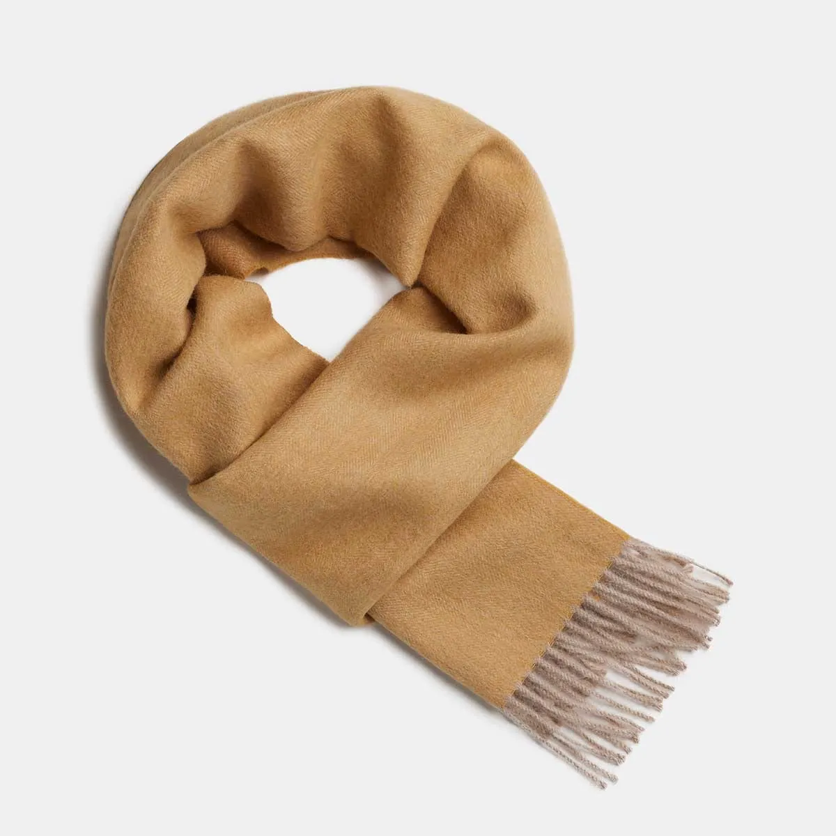 Herringbone Baby Alpaca Wool Scarf from Peru