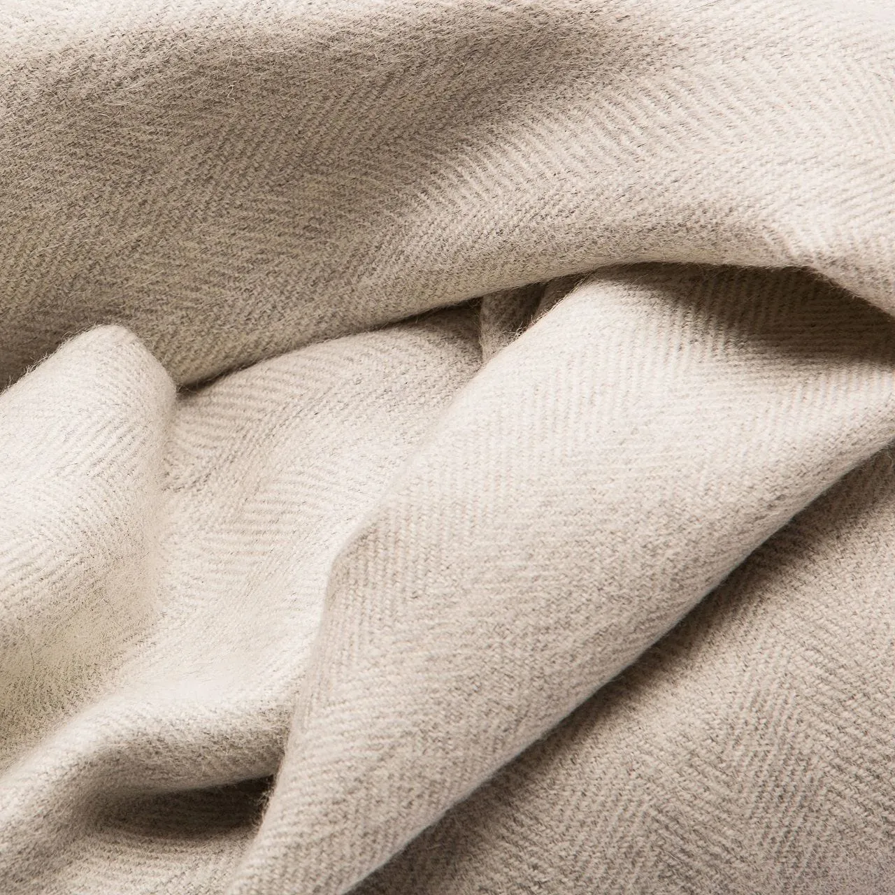 Herringbone Baby Alpaca Wool Scarf from Peru