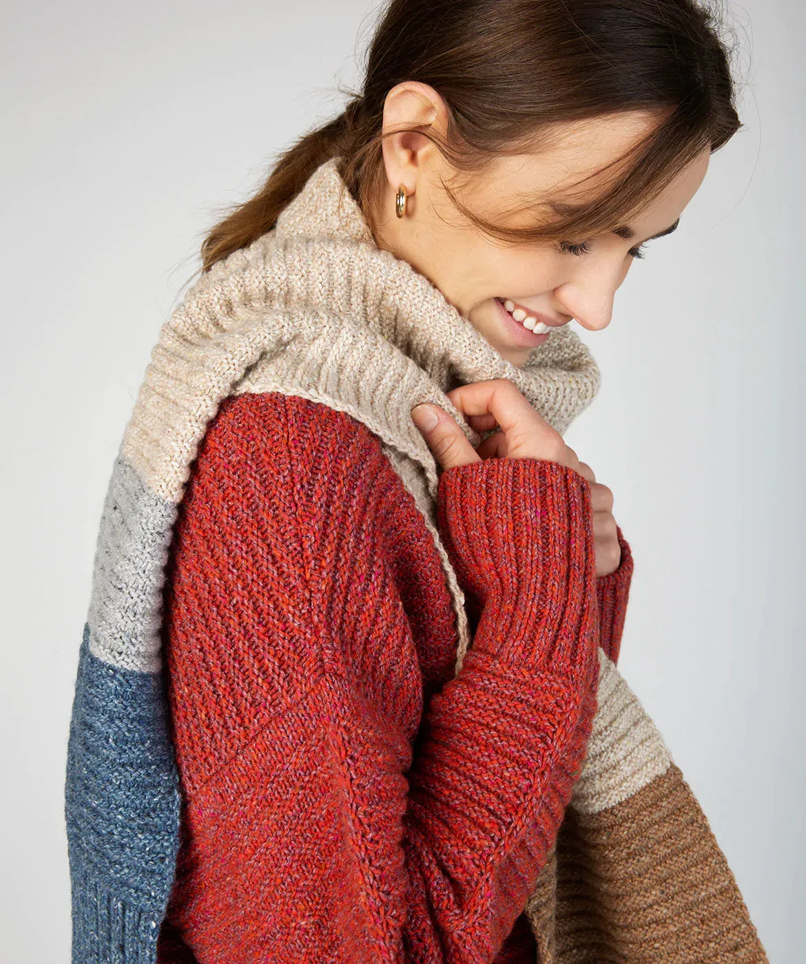 IrelandsEye Panel Scarf | Sunset Biscuit