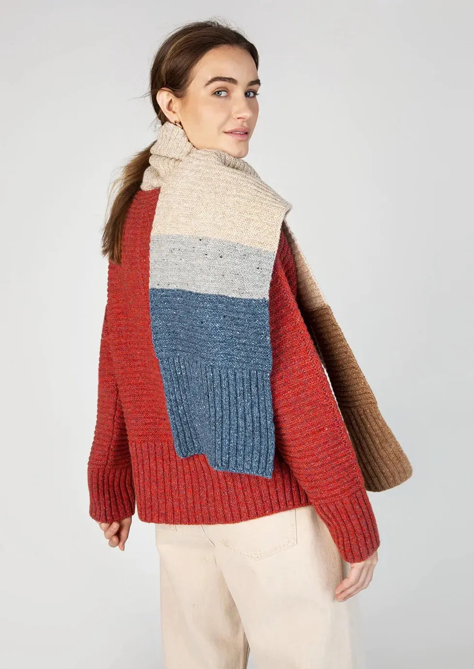IrelandsEye Panel Scarf | Sunset Biscuit