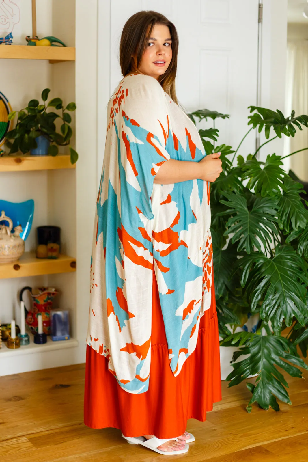 Island Vibes Floral Kimono Cardigan