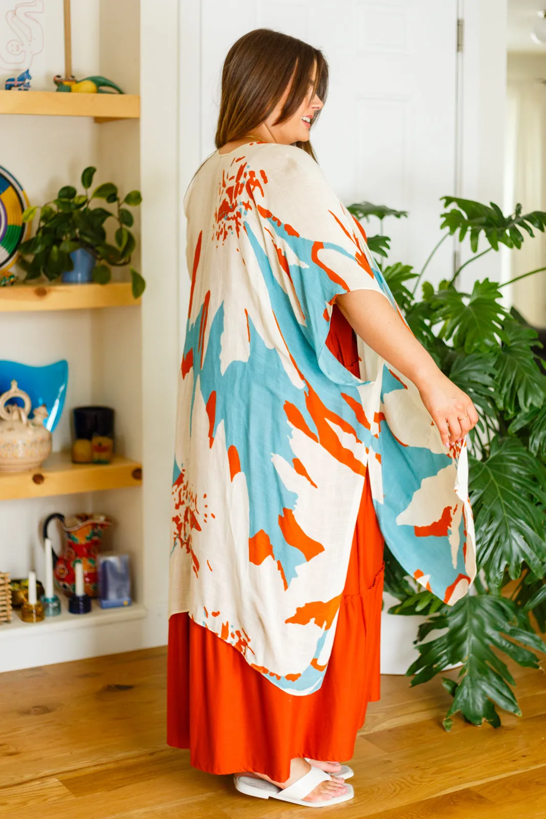Island Vibes Floral Kimono Cardigan