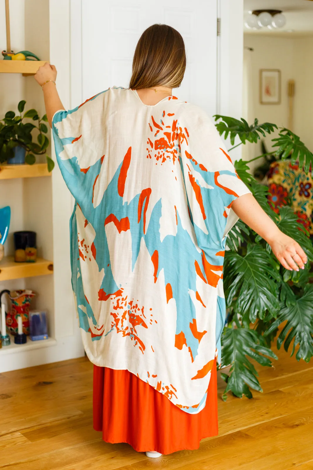 Island Vibes Floral Kimono Cardigan
