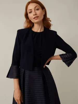 Joseph Ribkoff T Navy Striped Bolero Jacket 221373 2166 (A)