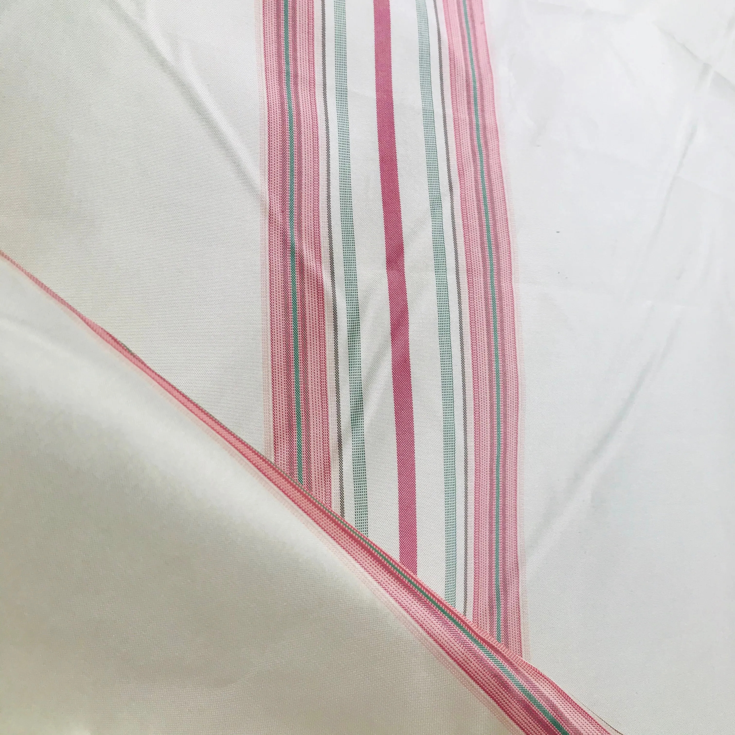 NEW Princess Josephine 100% Silk Taffeta Striped Ivory and Pink