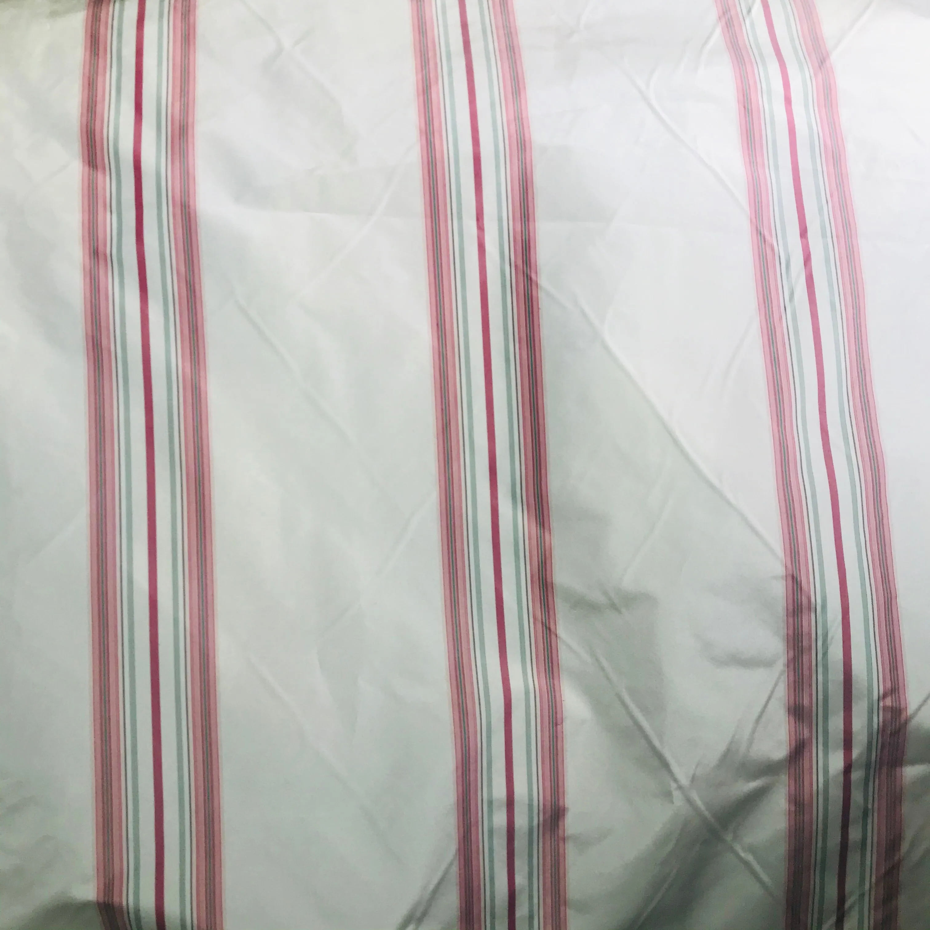 NEW Princess Josephine 100% Silk Taffeta Striped Ivory and Pink