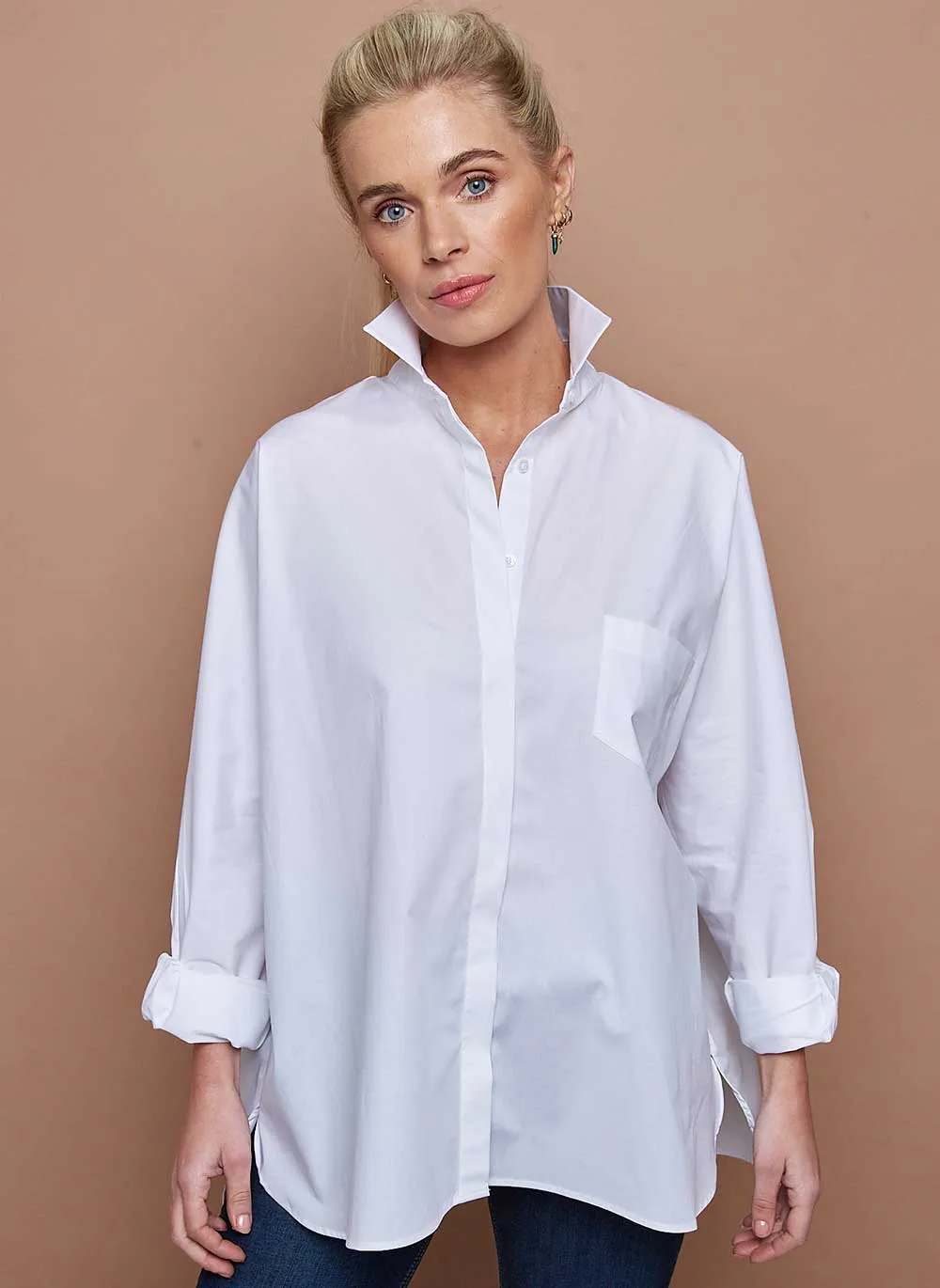 Oversized Cotton Shirt - White