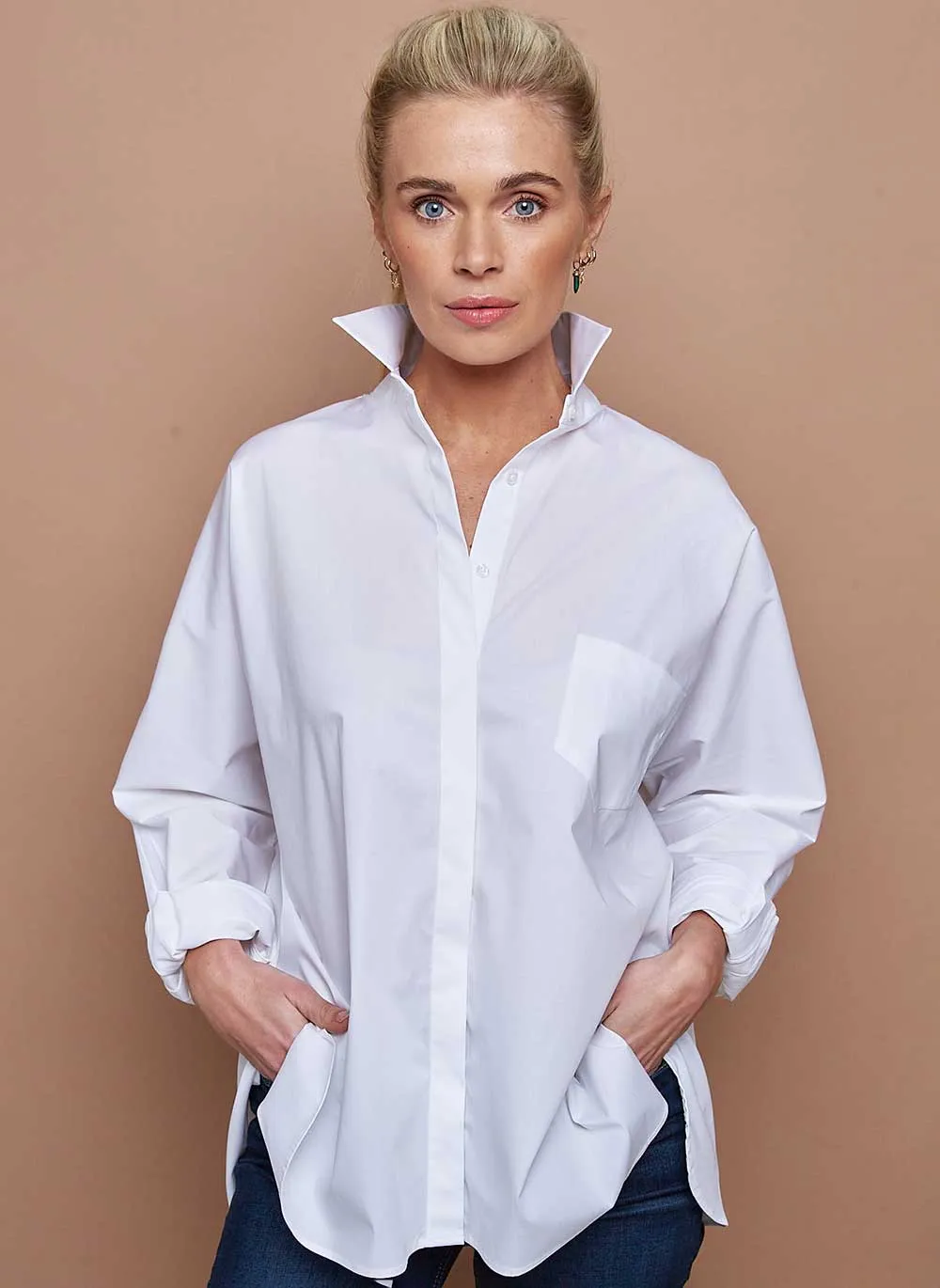 Oversized Cotton Shirt - White