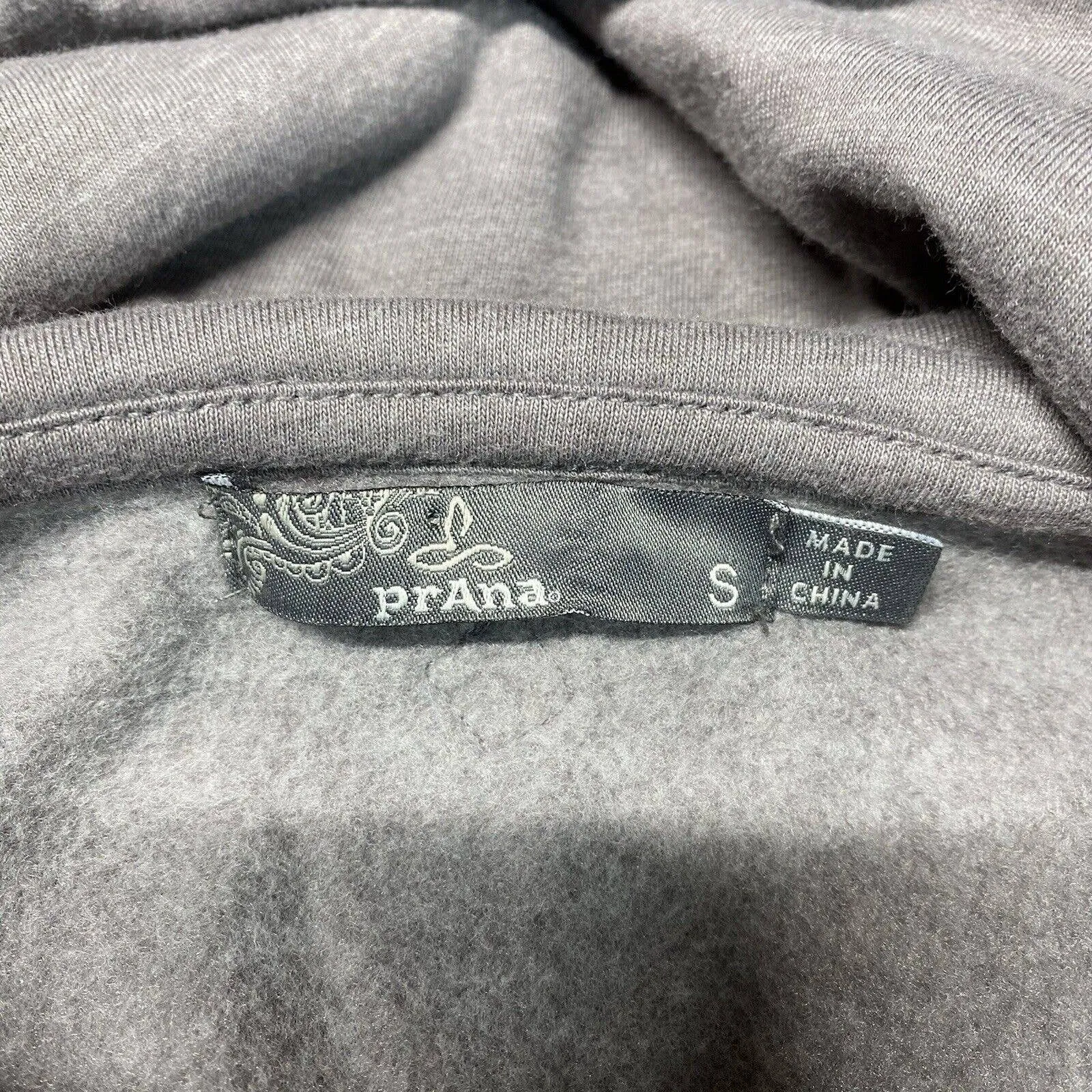 Prana Gotu Pullover Sweatshirt Sz Small Gray Moonrock Athleisure Relaxed Fit