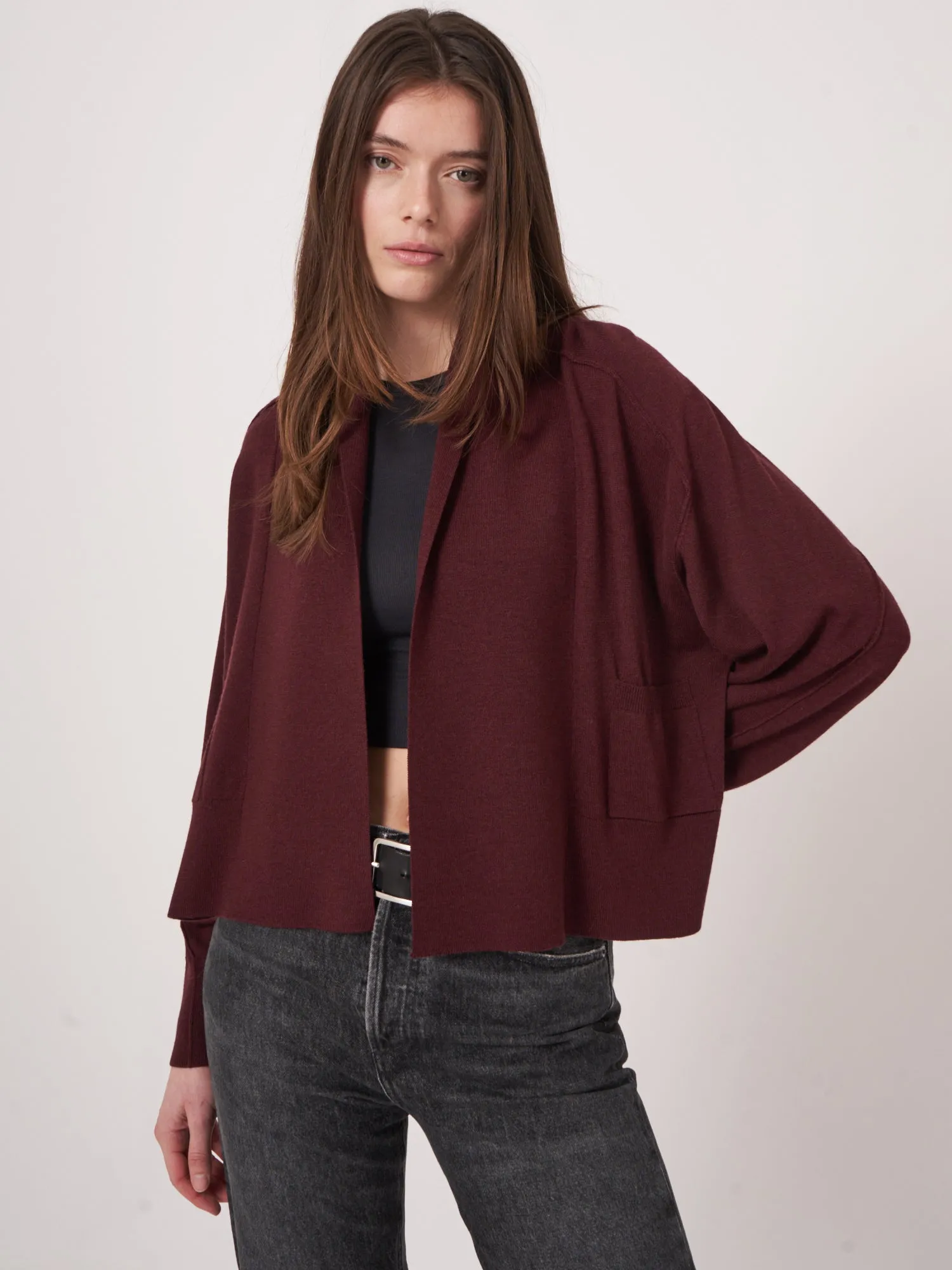 Repeat Short Easy fit Cardigan