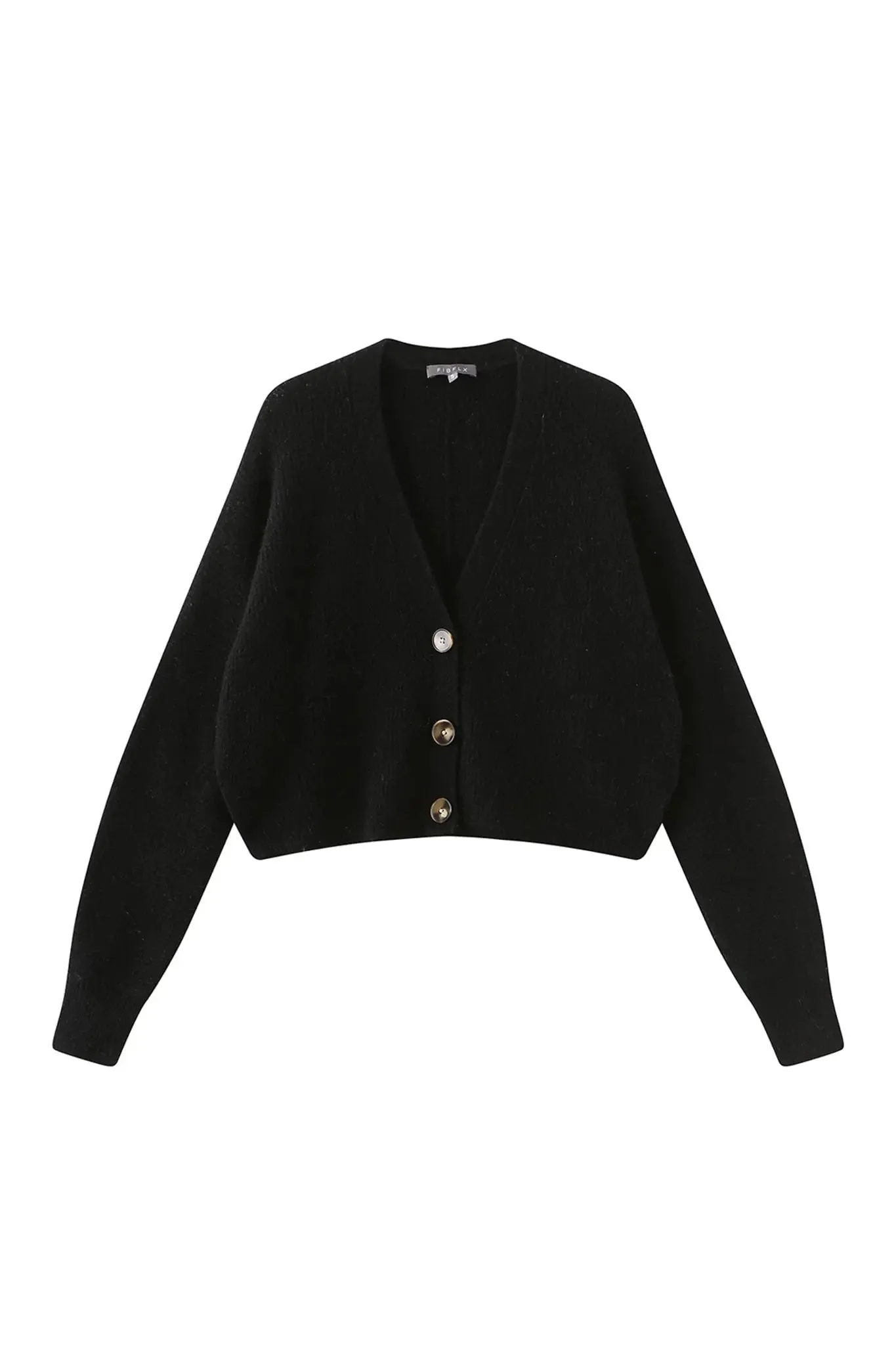 Ribbed Knit Cardigan in Wool Blend