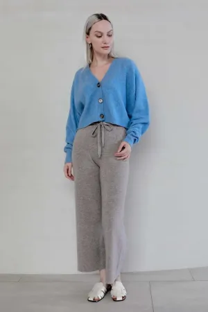 Ribbed Knit Cardigan in Wool Blend