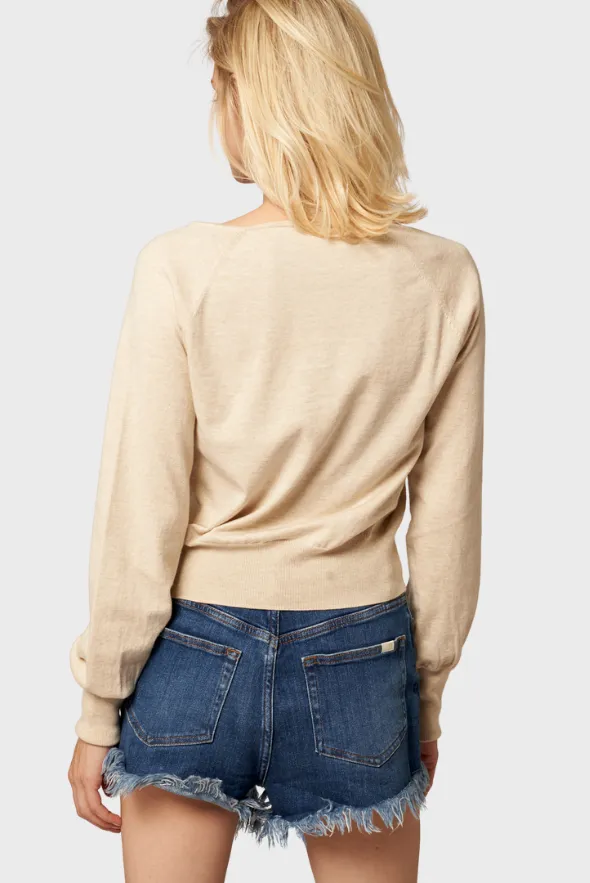 Silky V-Neck Cotton-Cashmere