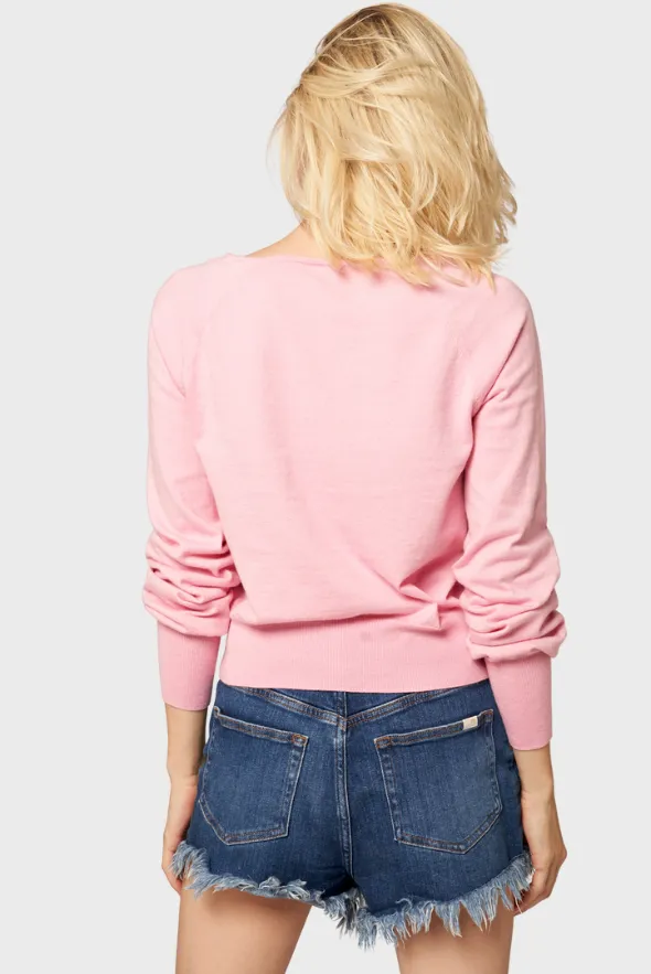 Silky V-Neck Cotton-Cashmere