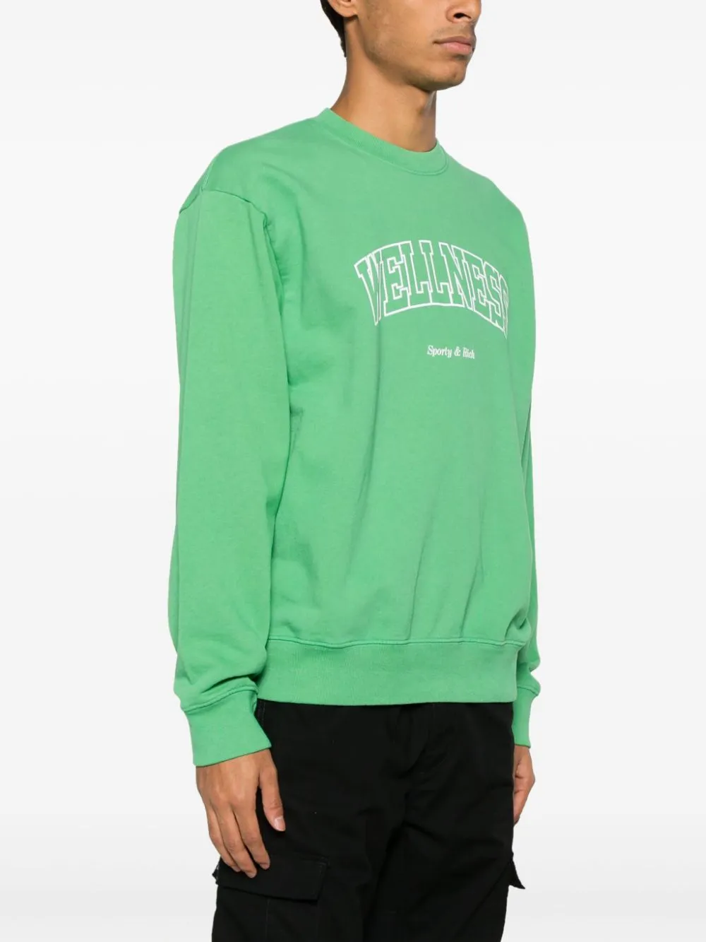 slogan-print cotton sweatshirt