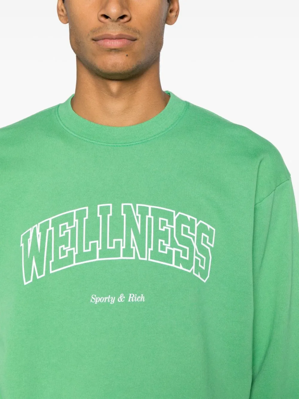 slogan-print cotton sweatshirt