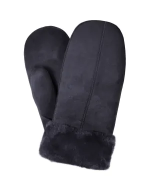 The Mara Microsuede Mittens - Black