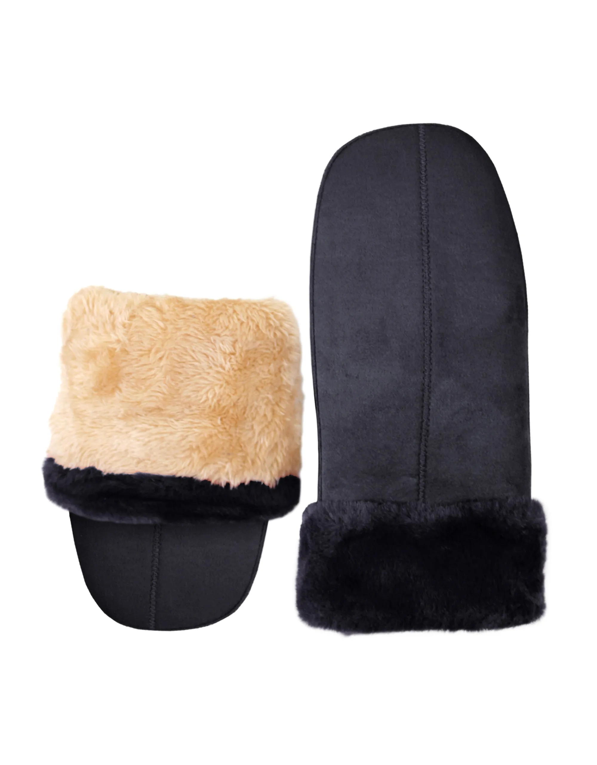 The Mara Microsuede Mittens - Black