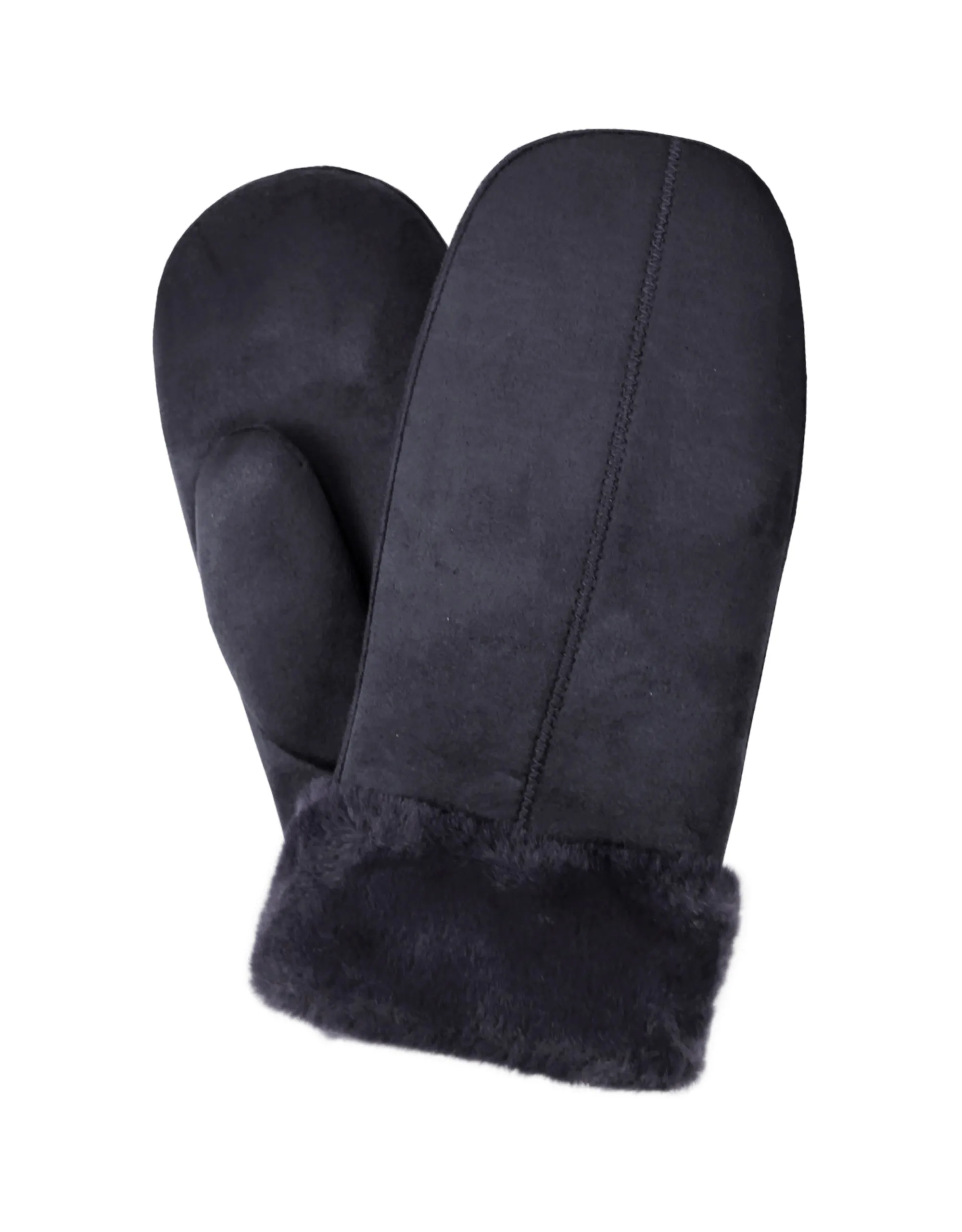 The Mara Microsuede Mittens - Black