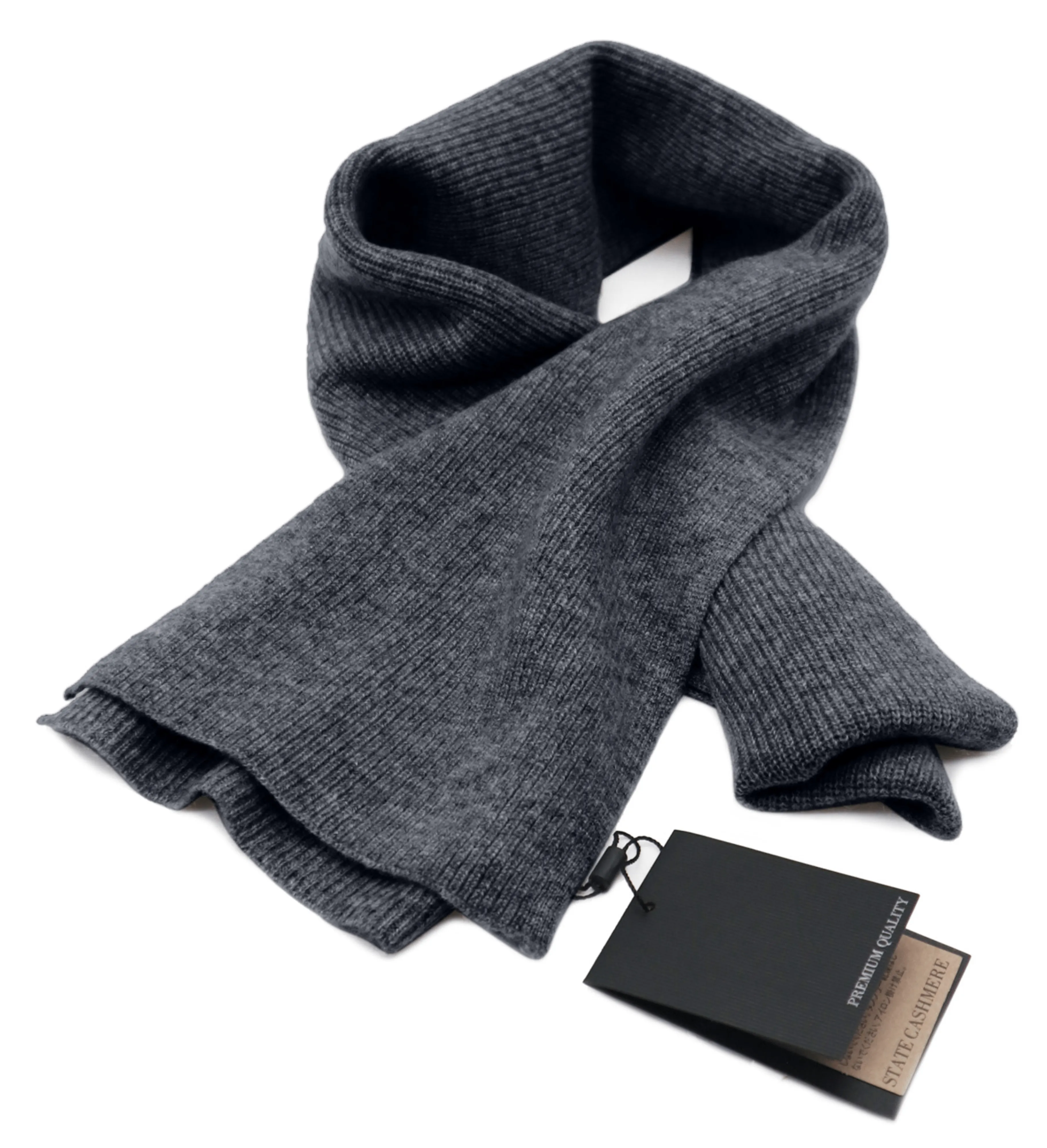 The Unisex Cashmere Ribbed Solid Color Scarf