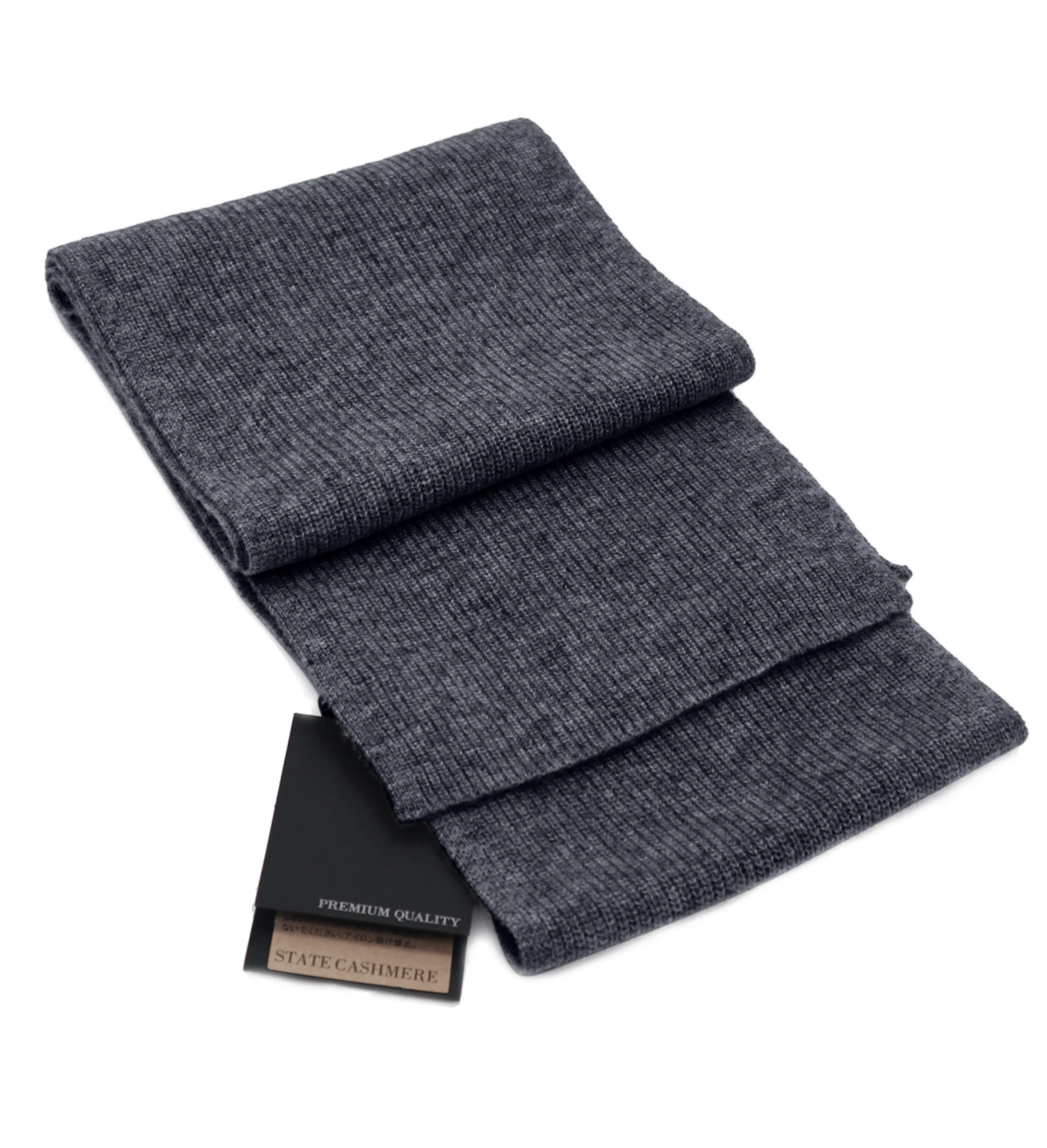 The Unisex Cashmere Ribbed Solid Color Scarf