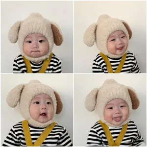 Warm Winter And Autumn Plush Hat For Children With Cute Rabbit Ears