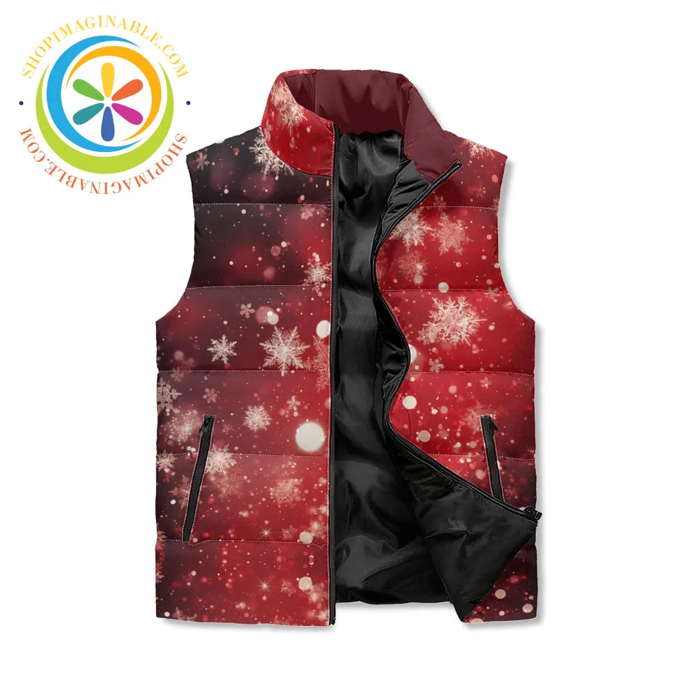 Winter Snowflake Puffer Vest