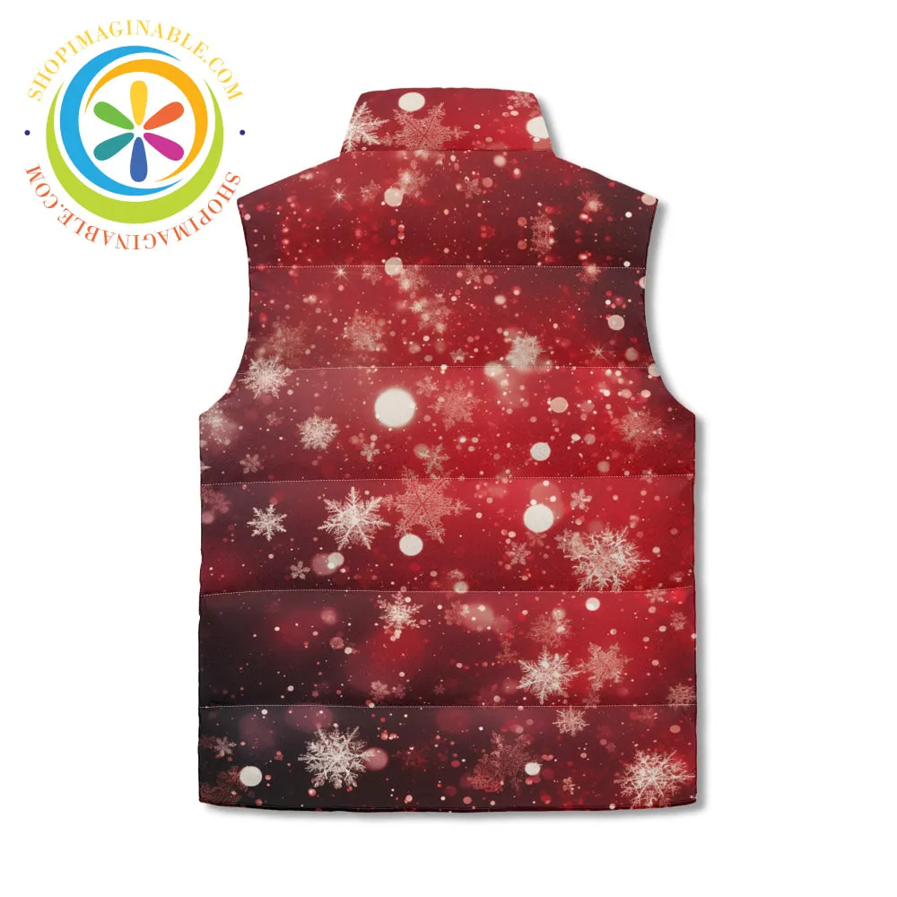 Winter Snowflake Puffer Vest