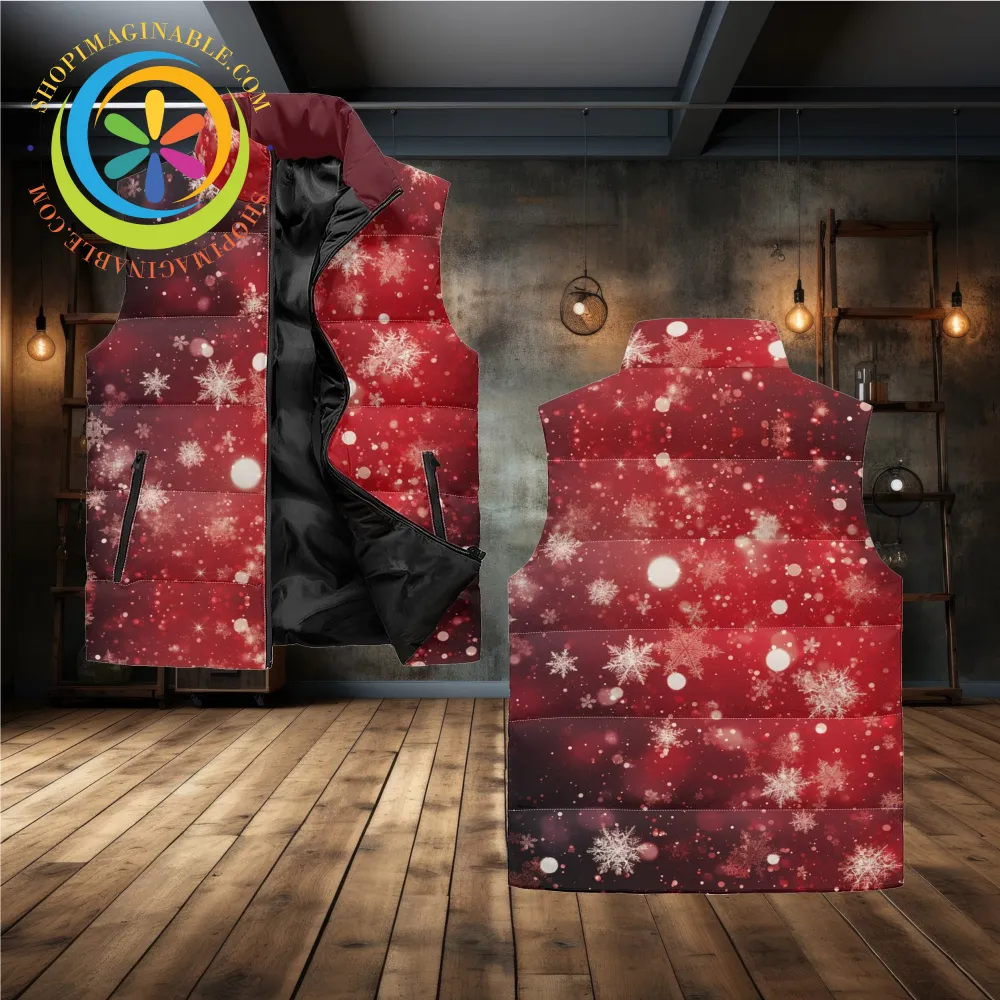 Winter Snowflake Puffer Vest