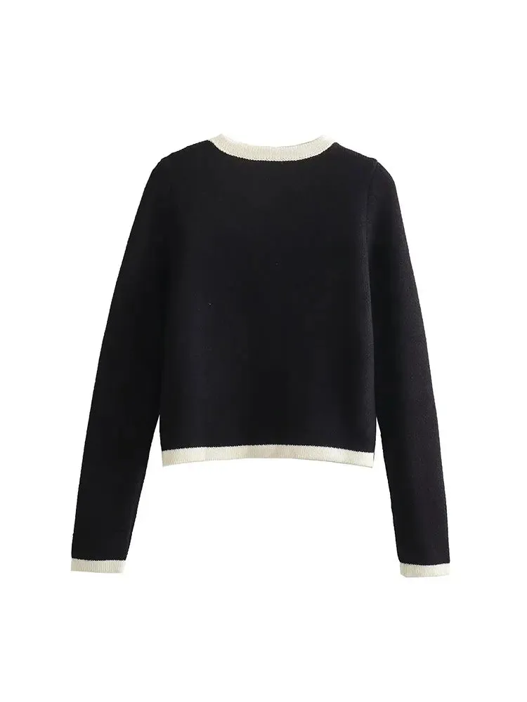 Women's Cropped Cardigans - Single Breasted Knitwear